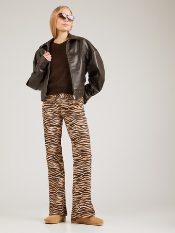 Monki Bootcut Kalhoty – hnědá