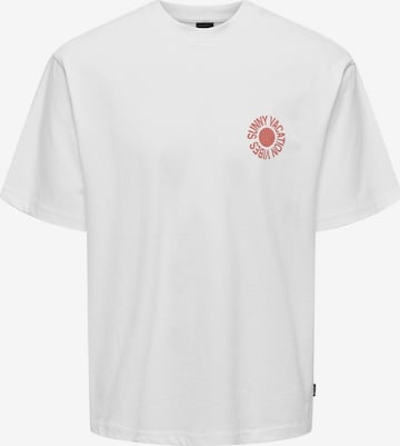 Only & Sons Koszulka 'KASEN' w kolorze biały: przód