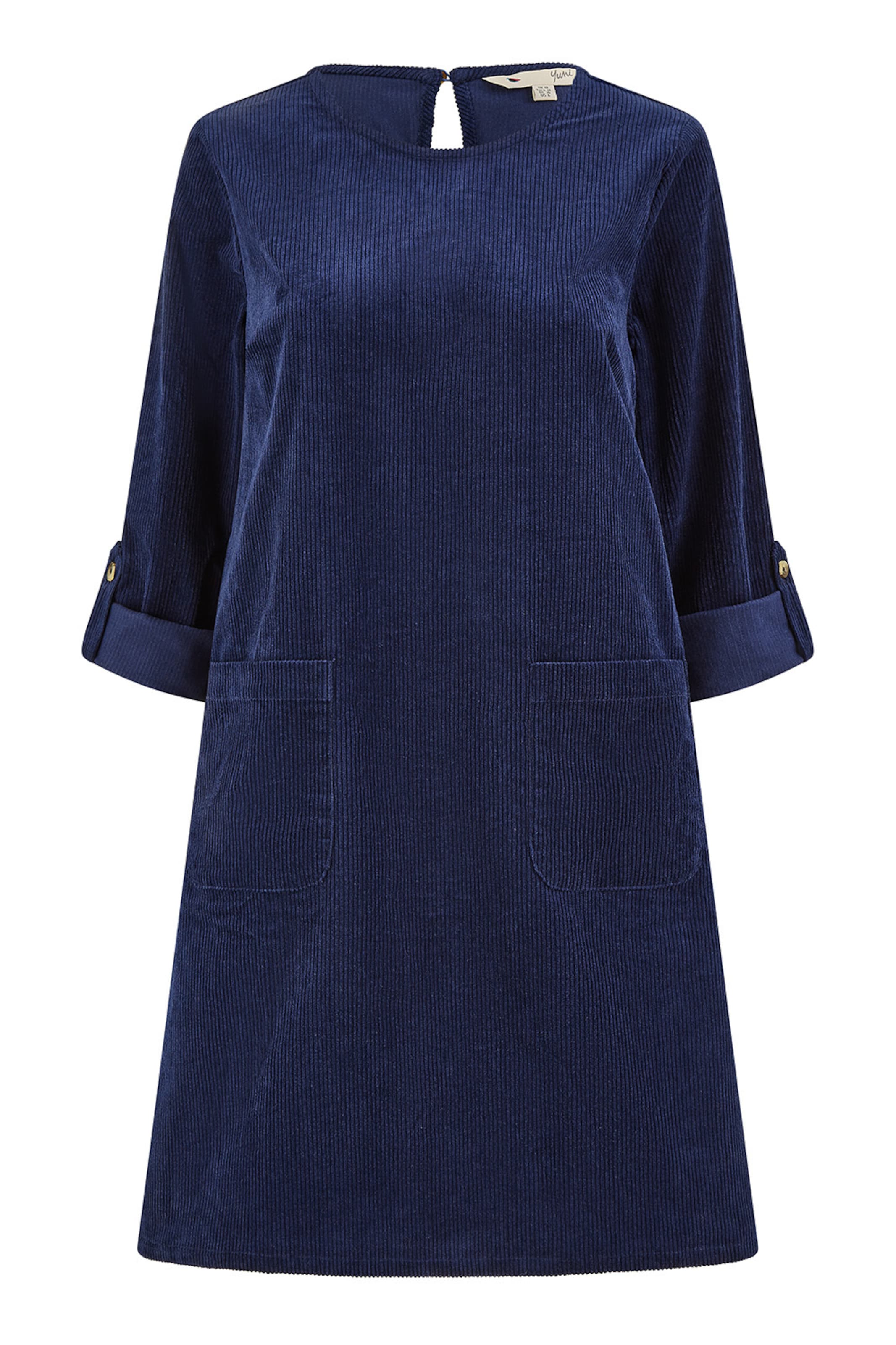 Yumi Kleid in Blau: Vorderseite