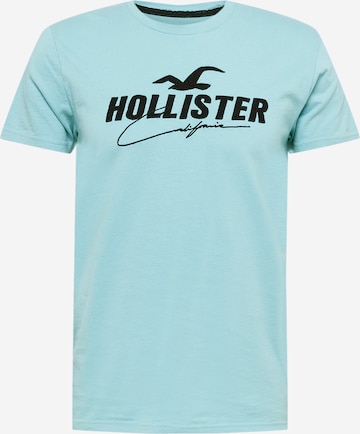 HOLLISTER Tričko – modrá: přední strana