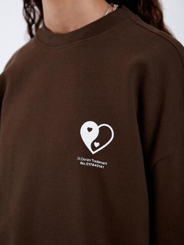 Dr. Denim Sweatshirt 'Kenan' in Brown