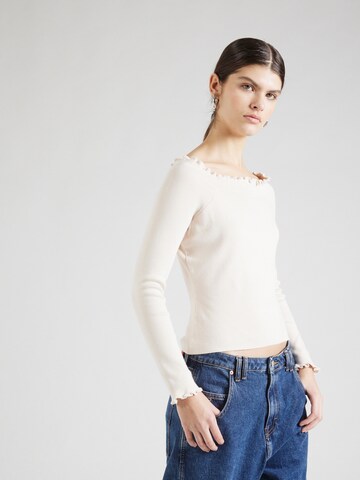 ABOUT YOU Pullover 'Sally' i hvid: forside