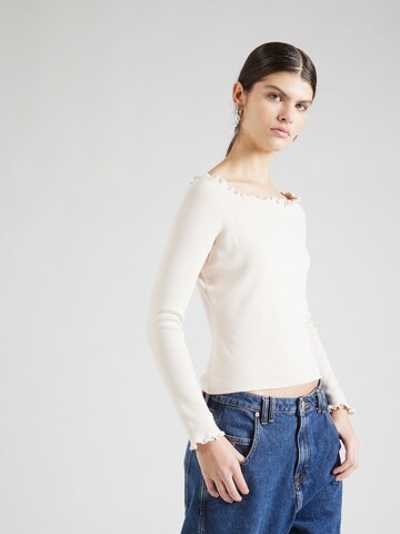 ABOUT YOU - Pullover 'Sally' em branco: frente