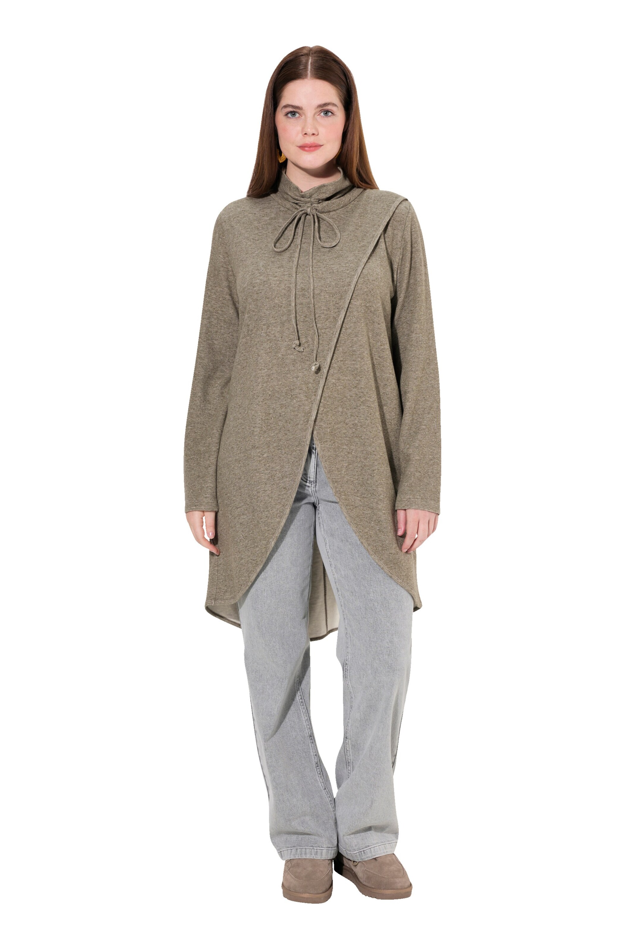 Ulla Popken Strickmantel in Braun