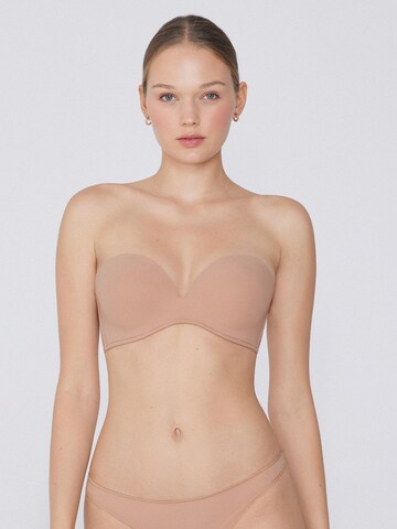Tezenis Bandeau Bra in Beige: front
