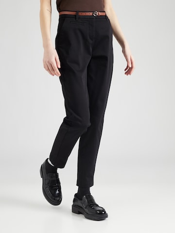 COMMA Slim fit Pants in Black: front