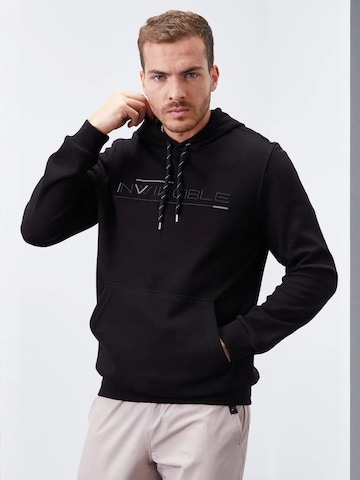 Sweat-shirt Tommy Life en noir : devant