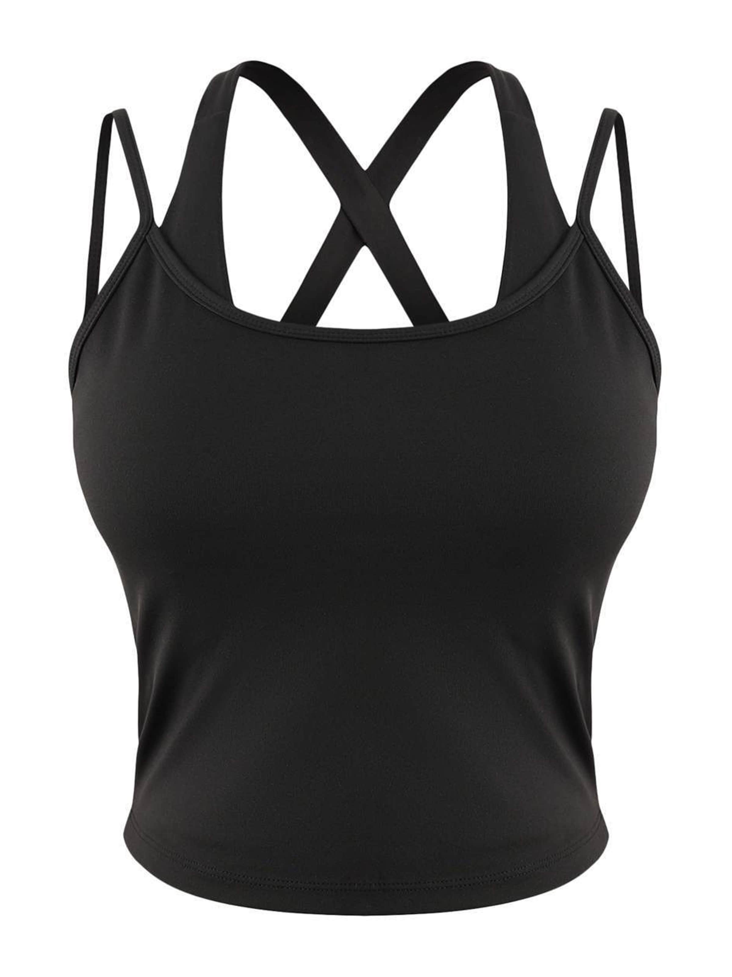 Trendyol Топ в Черный: спереди