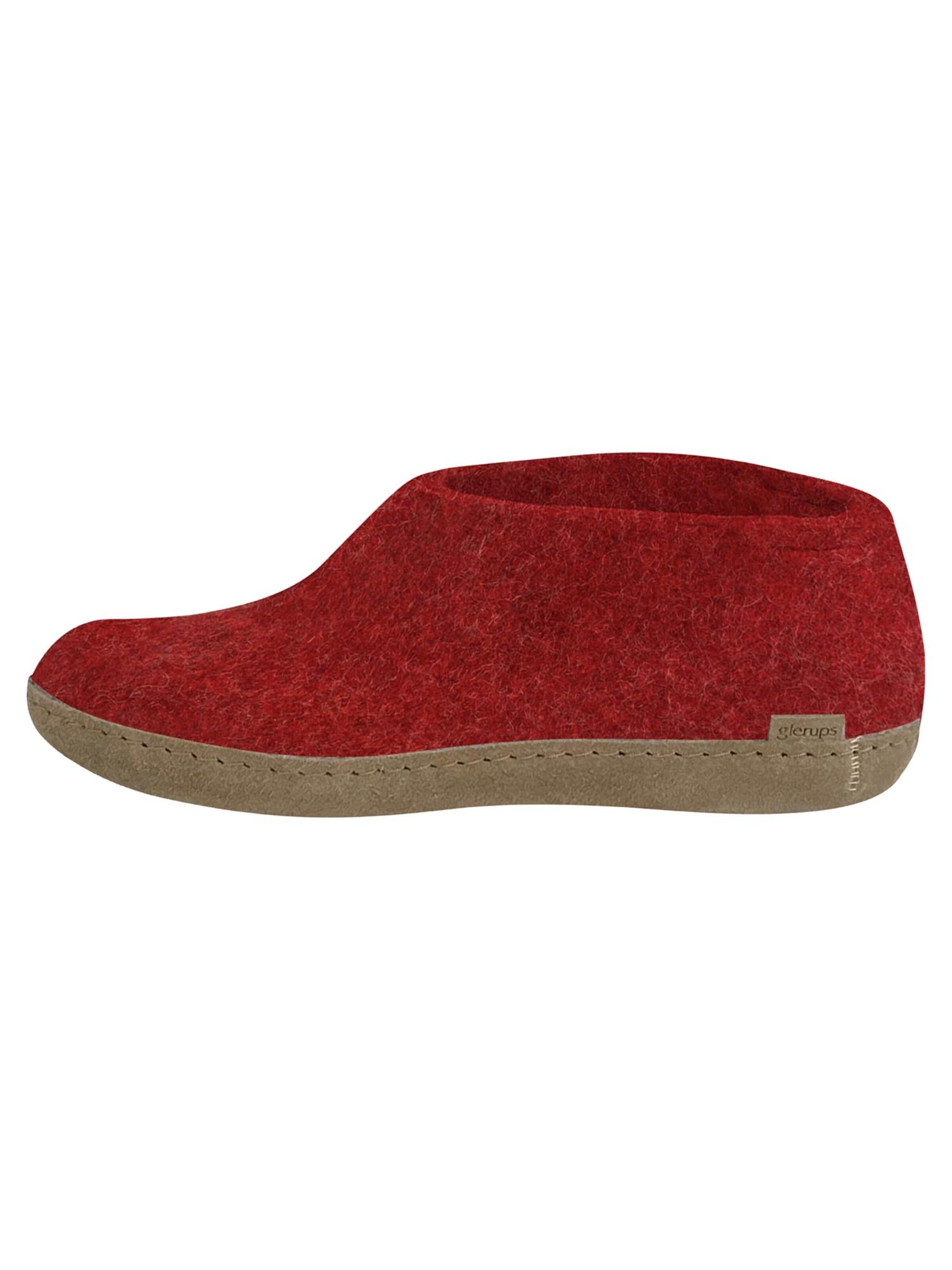 Glerups Slippers 'Classic' in Red: front
