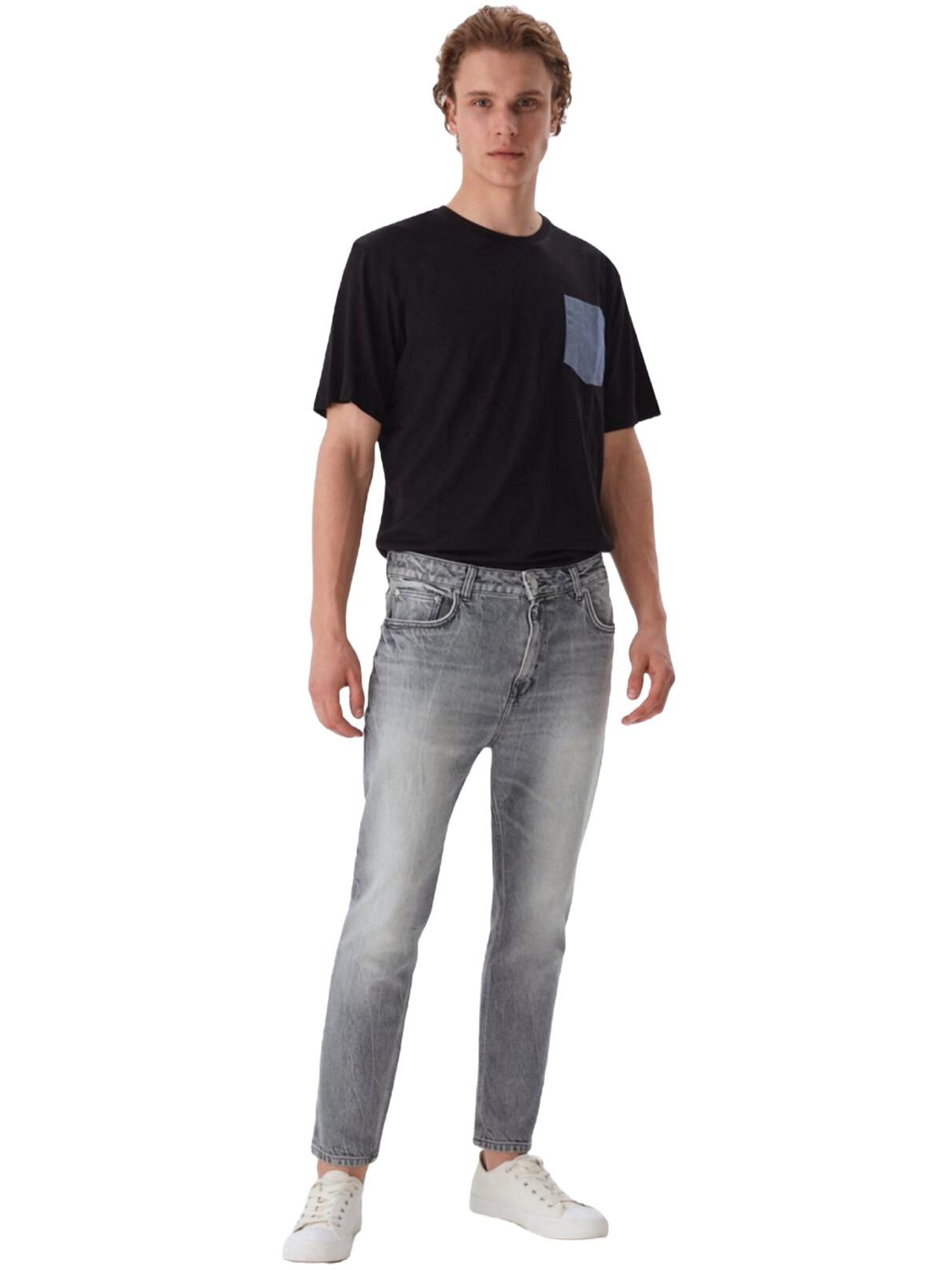 LTB Jeans - Tapered Vaquero 'LTB Jeans Herren Alessio Tapered Slim Mid Waist Jeanshose' en gris