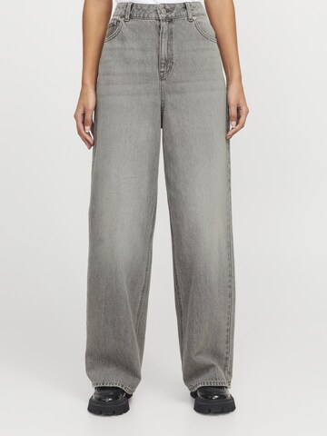 JJXX Wide Leg Jeans 'ERIN' in Grau: Vorderseite