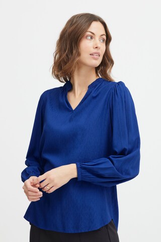 Fransa Blouse in Blauw: voorkant