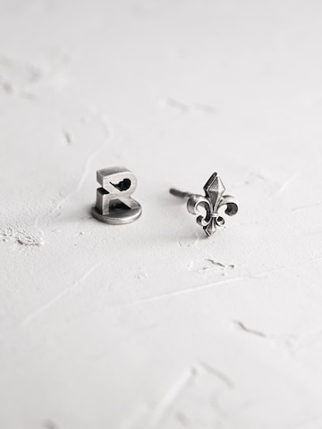 REYTEL Ohrring 'FLEUR DE LIS' in Silber: Vorderseite
