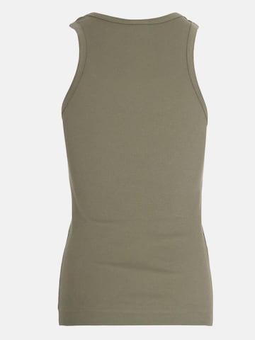 PINKO Top 'PINKO CALCOLATORE CANOTTIERA COSTINA COTONE LOGO METAL canotta' in Green