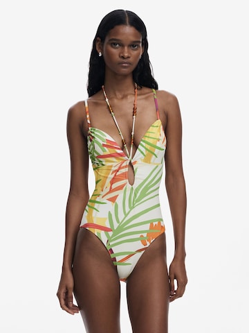 Bustino Costume intero di Desigual in bianco: frontale