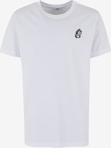 Mister Tee - Camiseta 'Dice Fire EMB Tee' en blanco: frente