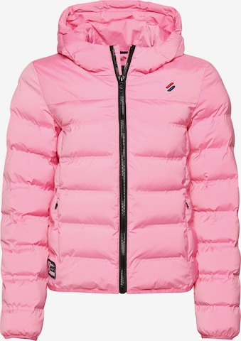 Giacca invernale di Superdry in rosa: frontale