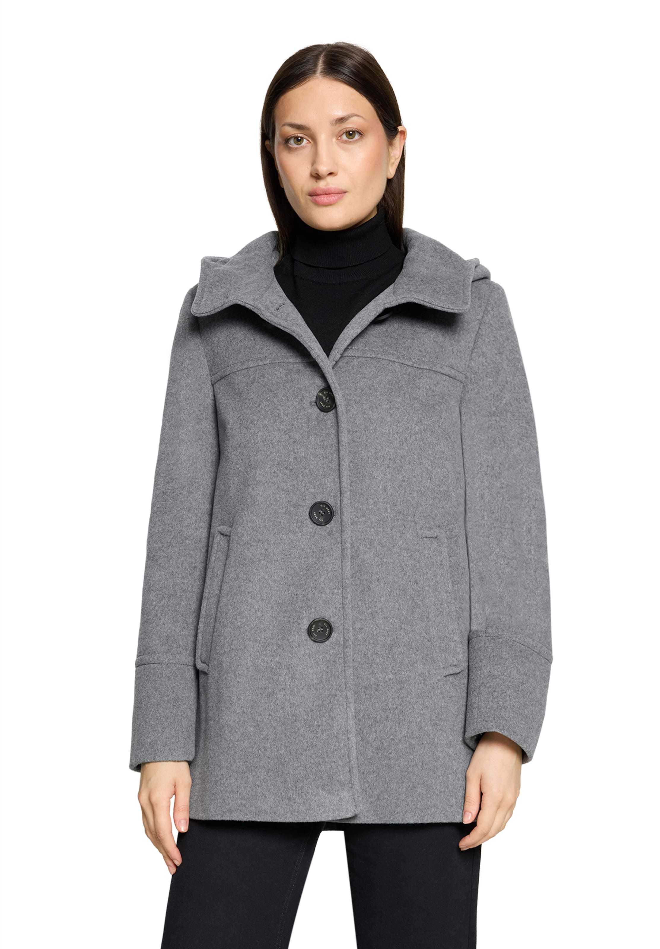 GIL BRET Between-Seasons Coat in Grey: front