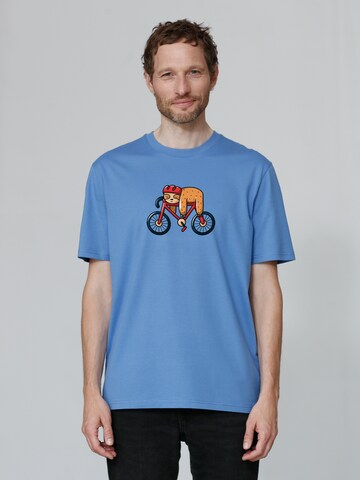 Watapparel Shirt 'Sloth' in Blau: Vorderseite
