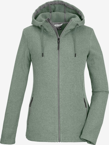 KILLTEC Athletic Fleece Jacket in Green: front