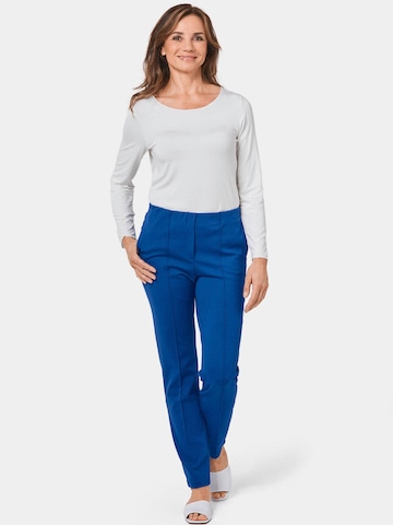 Goldner Slim fit Trousers 'LOUISA' in Blue