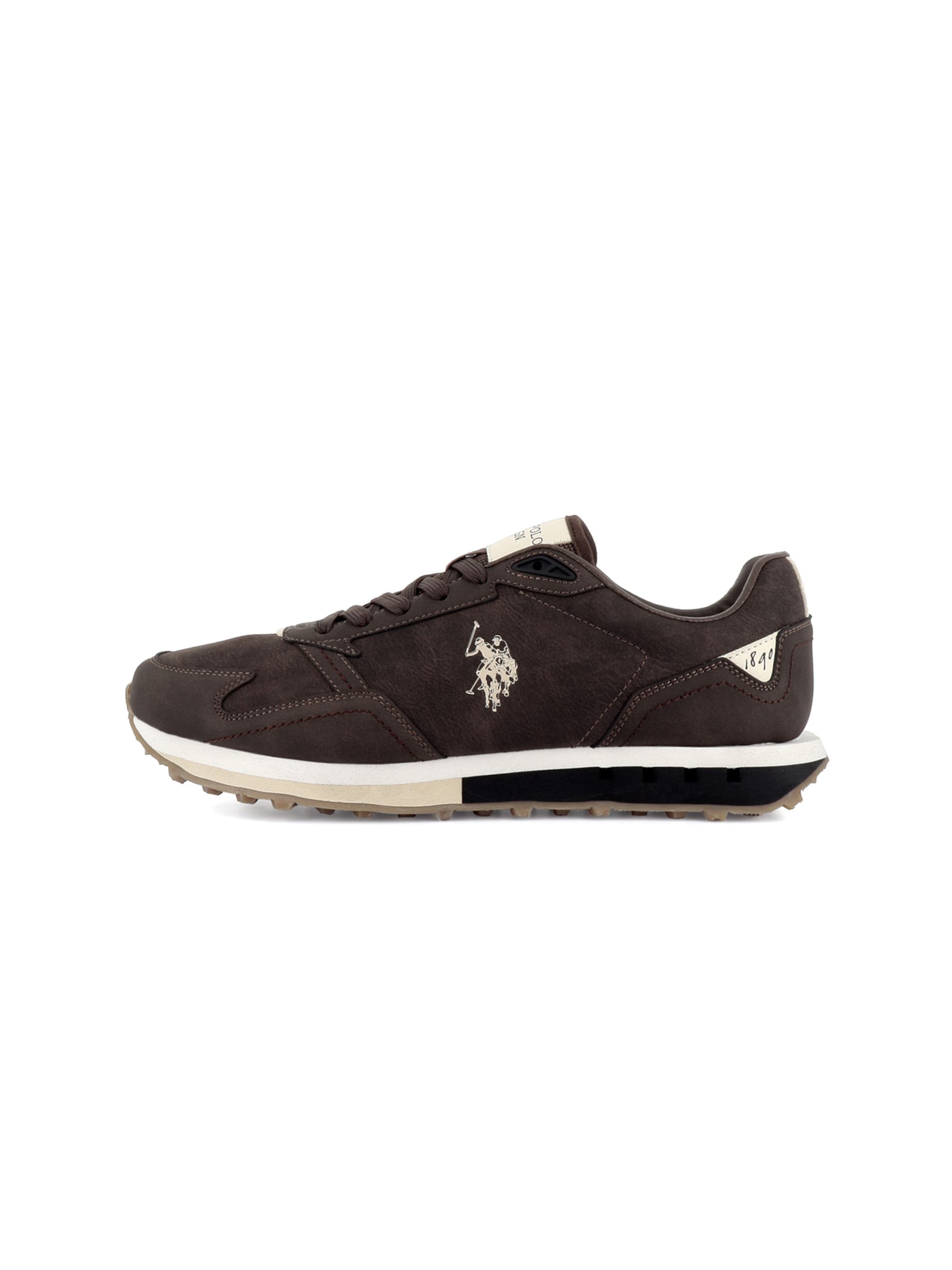Baskets basses 'April' US POLO ASSN. en marron : devant