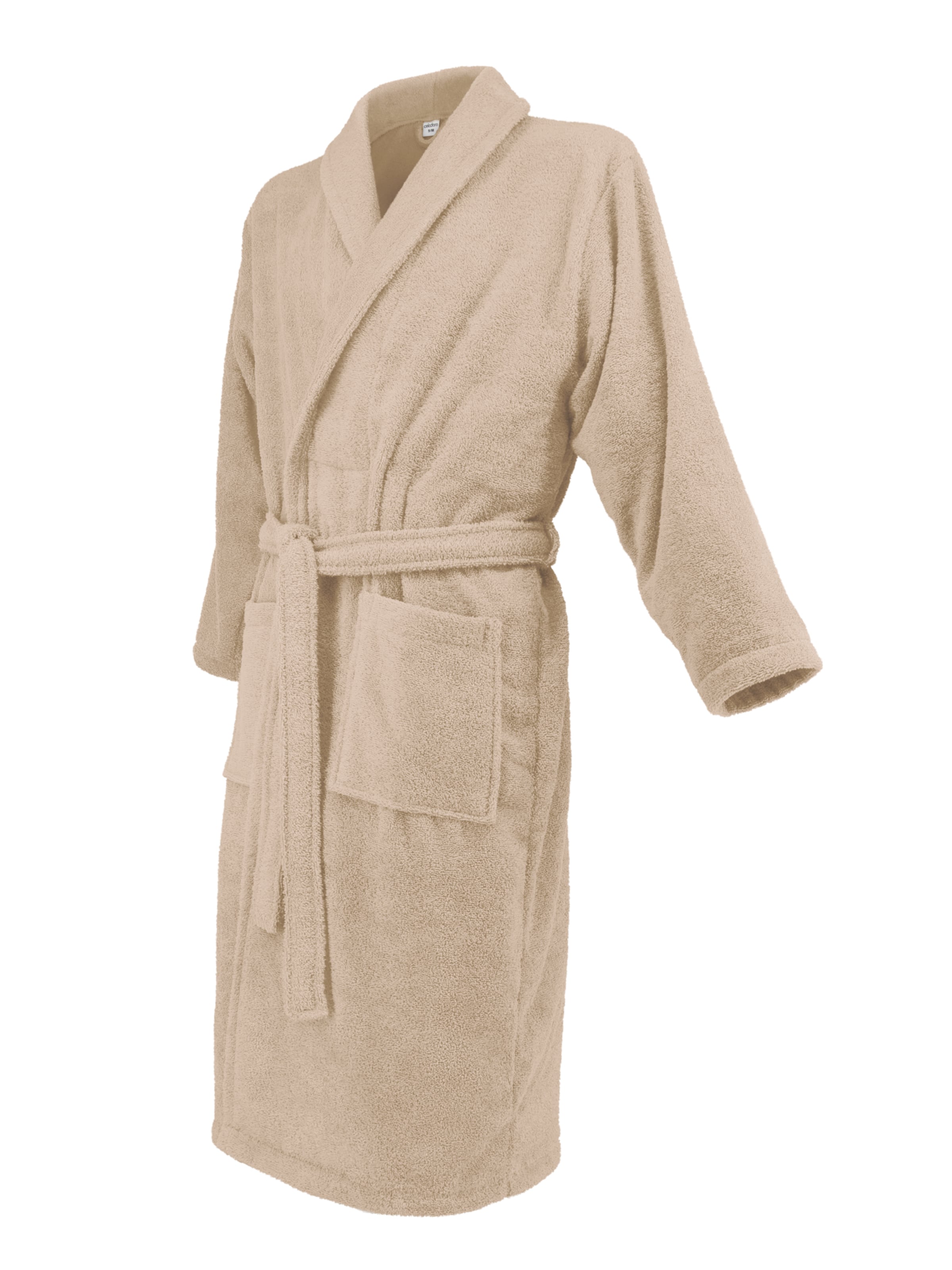 celodoro Long Bathrobe 'Home & Spa Collection' in Beige: front