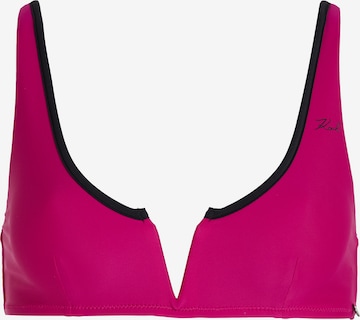 Karl Lagerfeld Bygelfri behå Bikiniöverdel i rosa: framsida