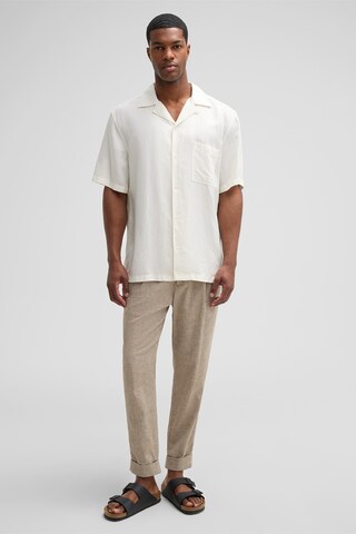STRELLSON Tapered Pleat-Front Pants 'Louis' in Brown