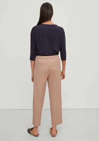 COMMA Loose fit Pleat-front trousers in Beige