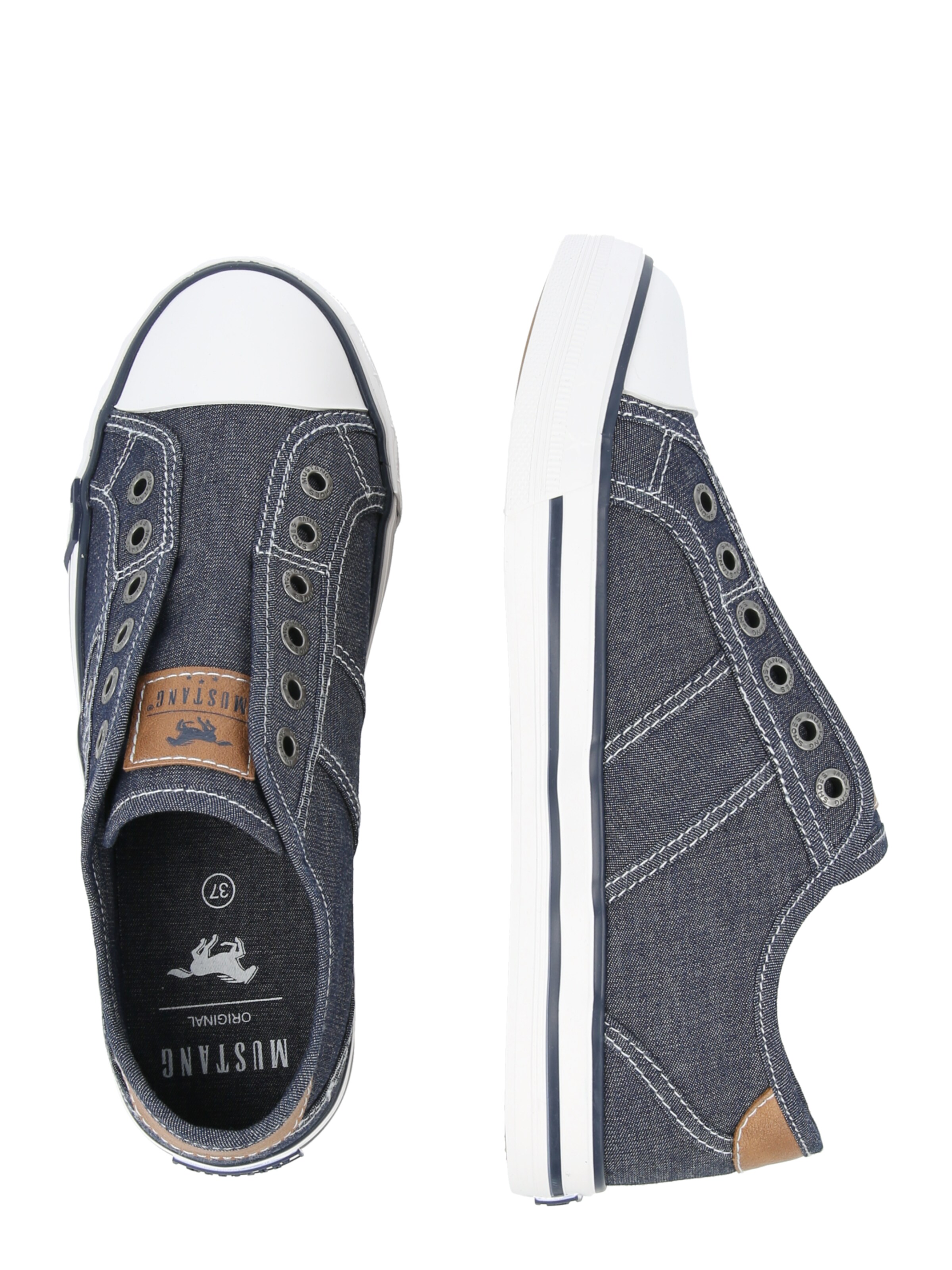 MUSTANG Slip-on obuv - Modrá