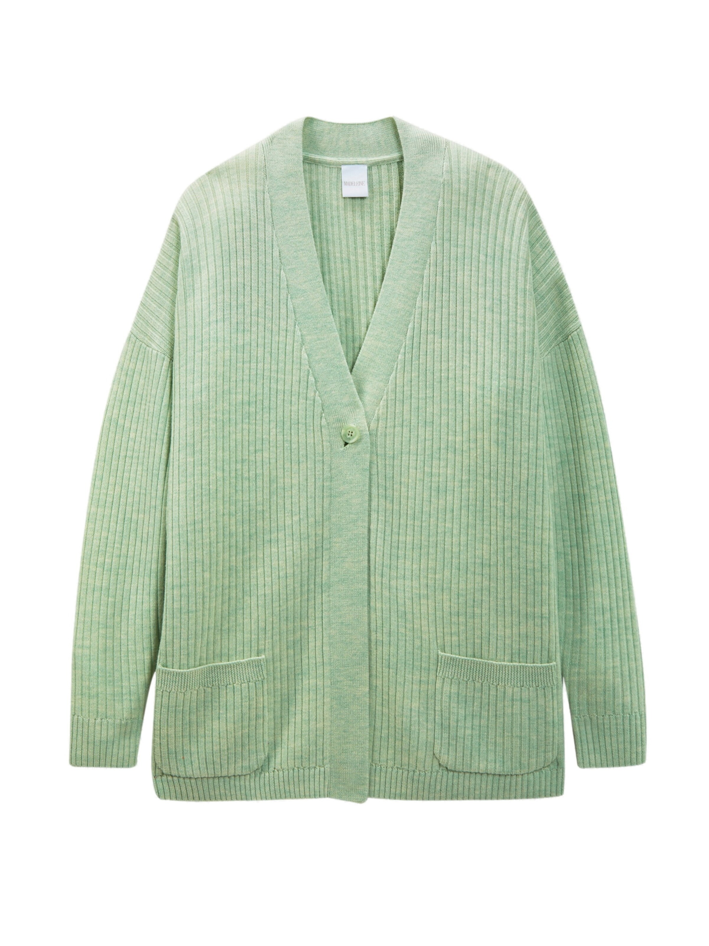 MADELEINE Gebreid vest in de kleur Mintgroen, Productweergave