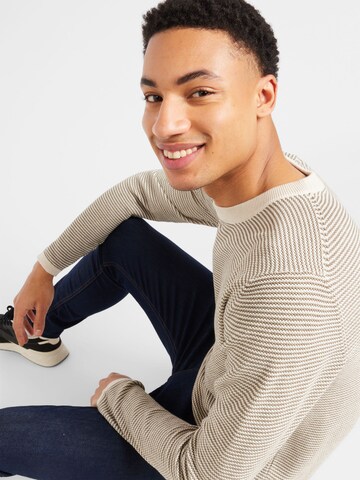 JACK & JONES Sweater 'LUCAS' in Beige