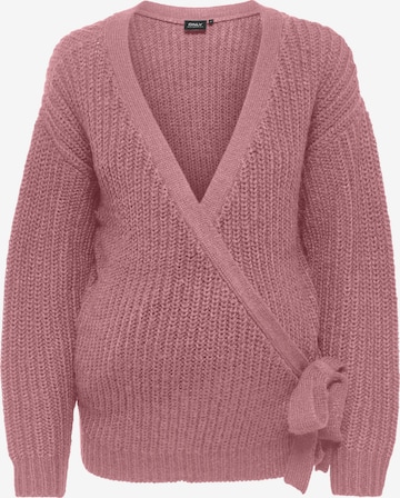 Only Maternity Knit Cardigan in Pink: front
