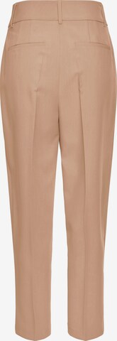 Regular Pantalon à plis LASCANA en beige