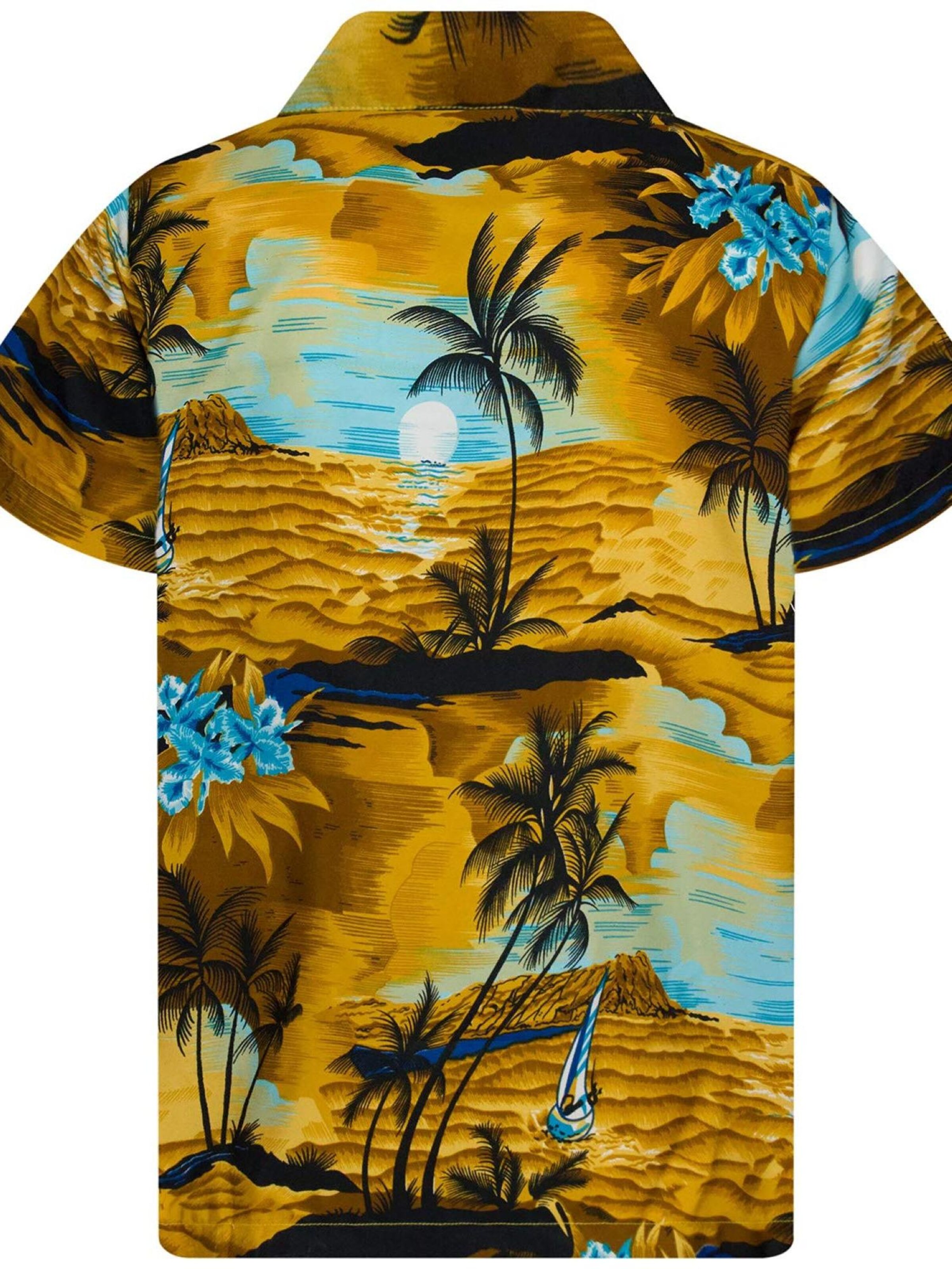 King Kameha Regular Fit Hemd 'Surf'‌‌‌‌‌‌‌ in Braun