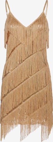 Robe de cocktail faina en or : devant