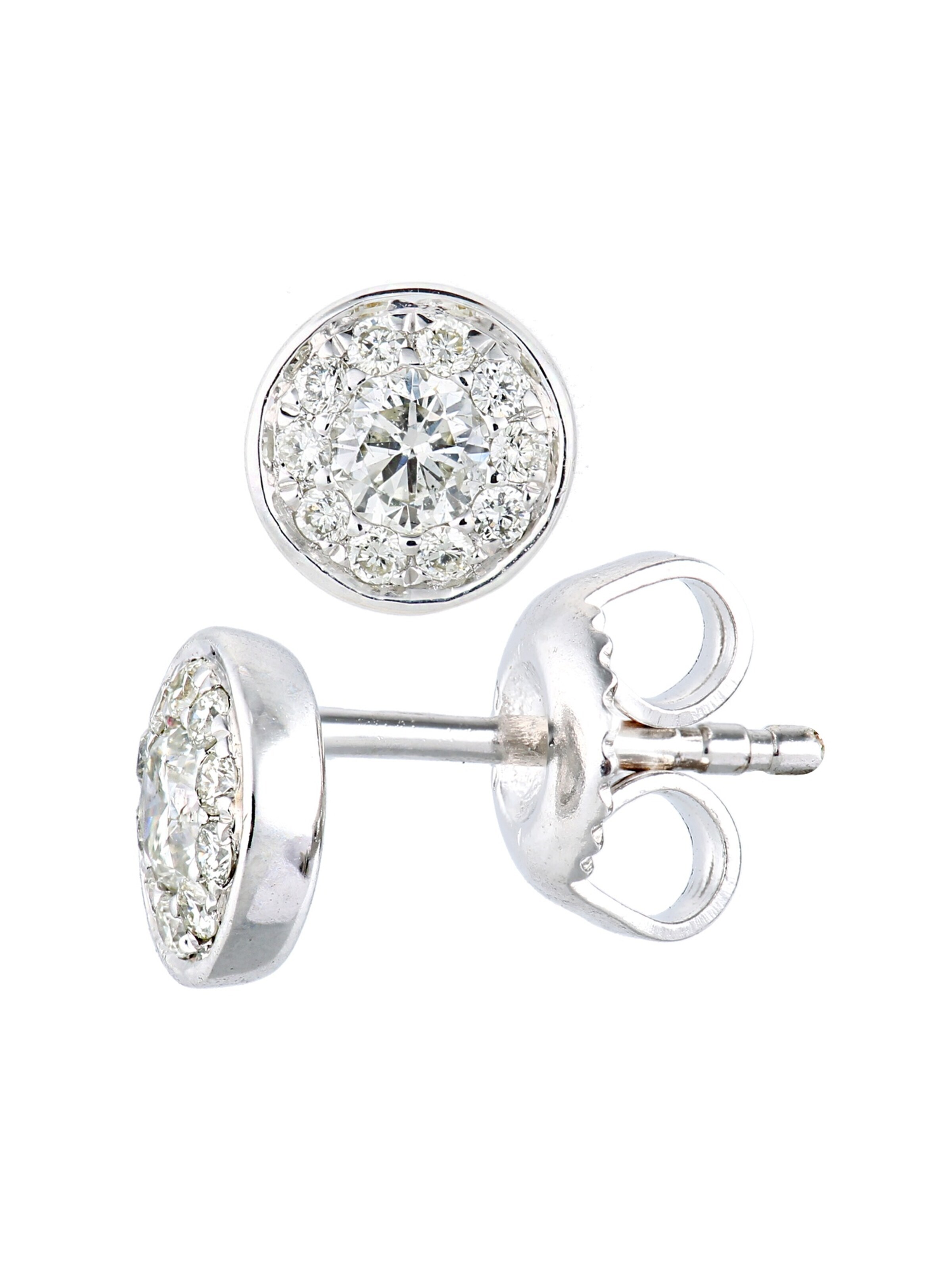 Orecchini 'Ohrstecker aus 375 Weißgold mit 0.33 Karat Diamant' di DIAMANT LETERNEL in argento