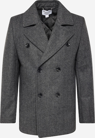 BURTON MENSWEAR LONDON Ανοιξιάτικο και φθινοπωρινό παλτό σε μαύρο: μπροστά