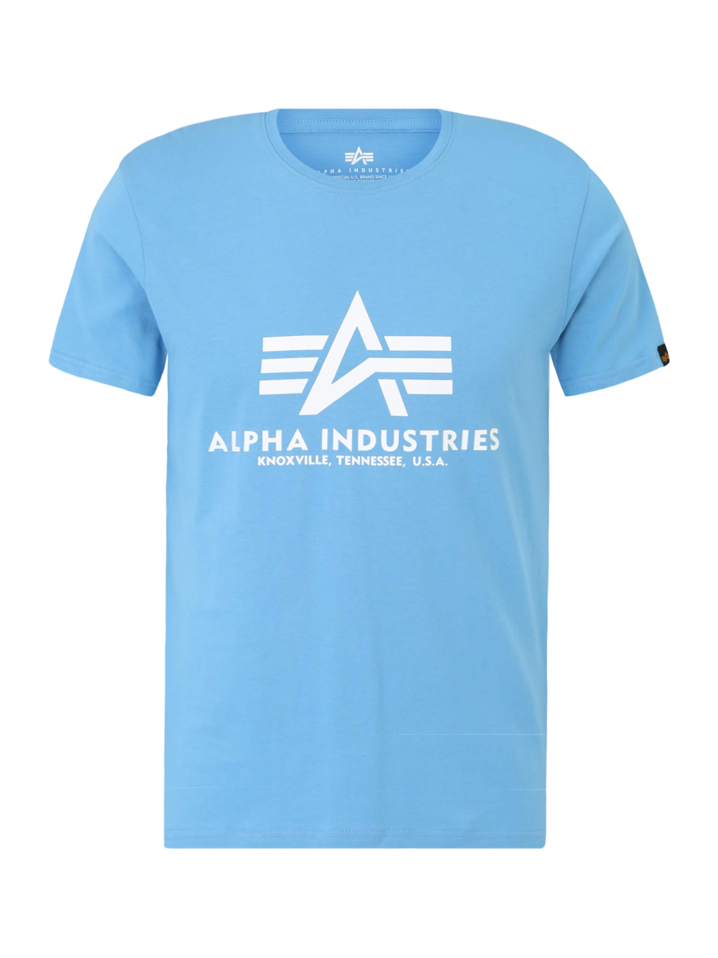 T-Shirt ALPHA INDUSTRIES en bleu : devant