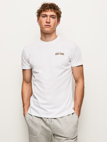 T-Shirt 'RONSON' Pepe Jeans en blanc : devant