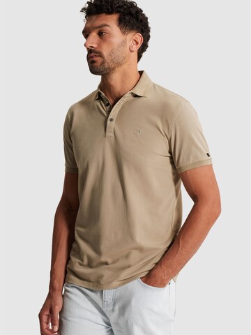 CAST IRON Paita 'Polo shirt in piqué with stretch' värissä beige: etupuoli