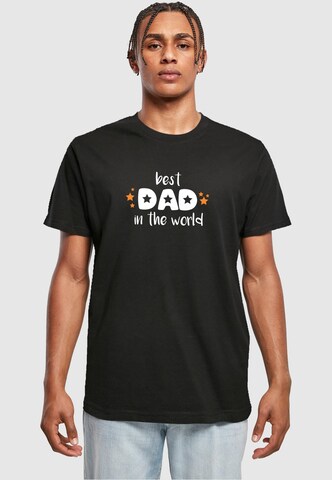 Merchcode Shirt 'Fathers Day - Best Dad In The World' in Zwart: voorkant