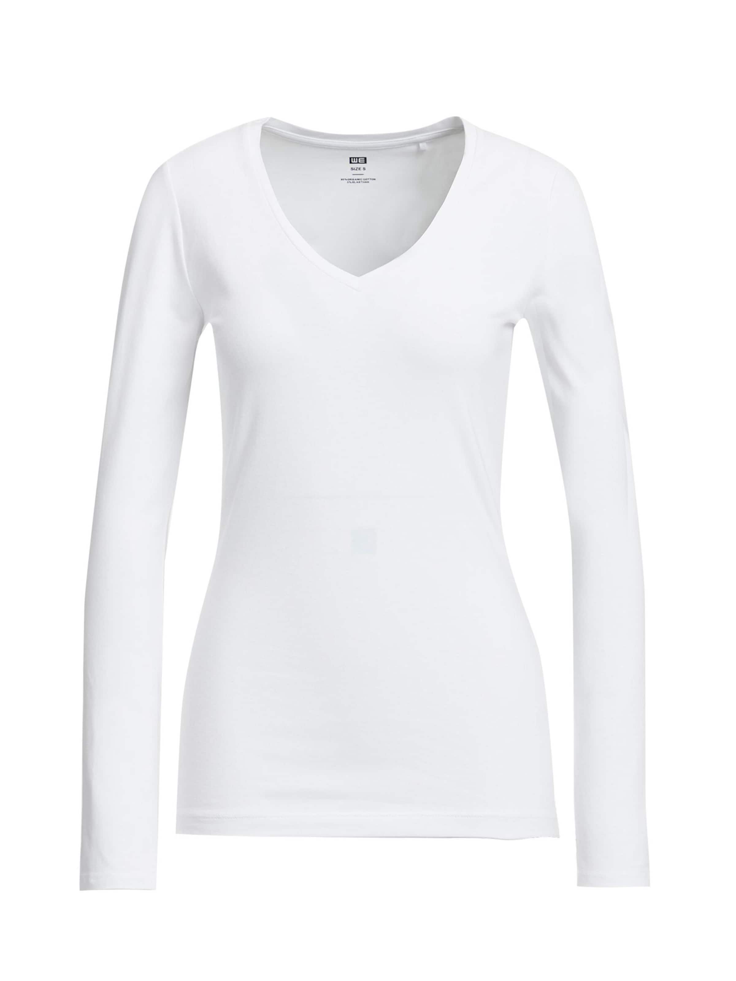 T-shirt WE Fashion en blanc : devant