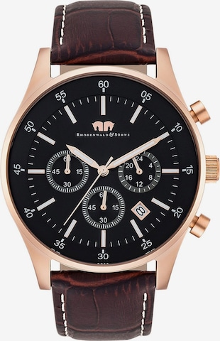 Rhodenwald & Söhne Analog Watch in Brown: front