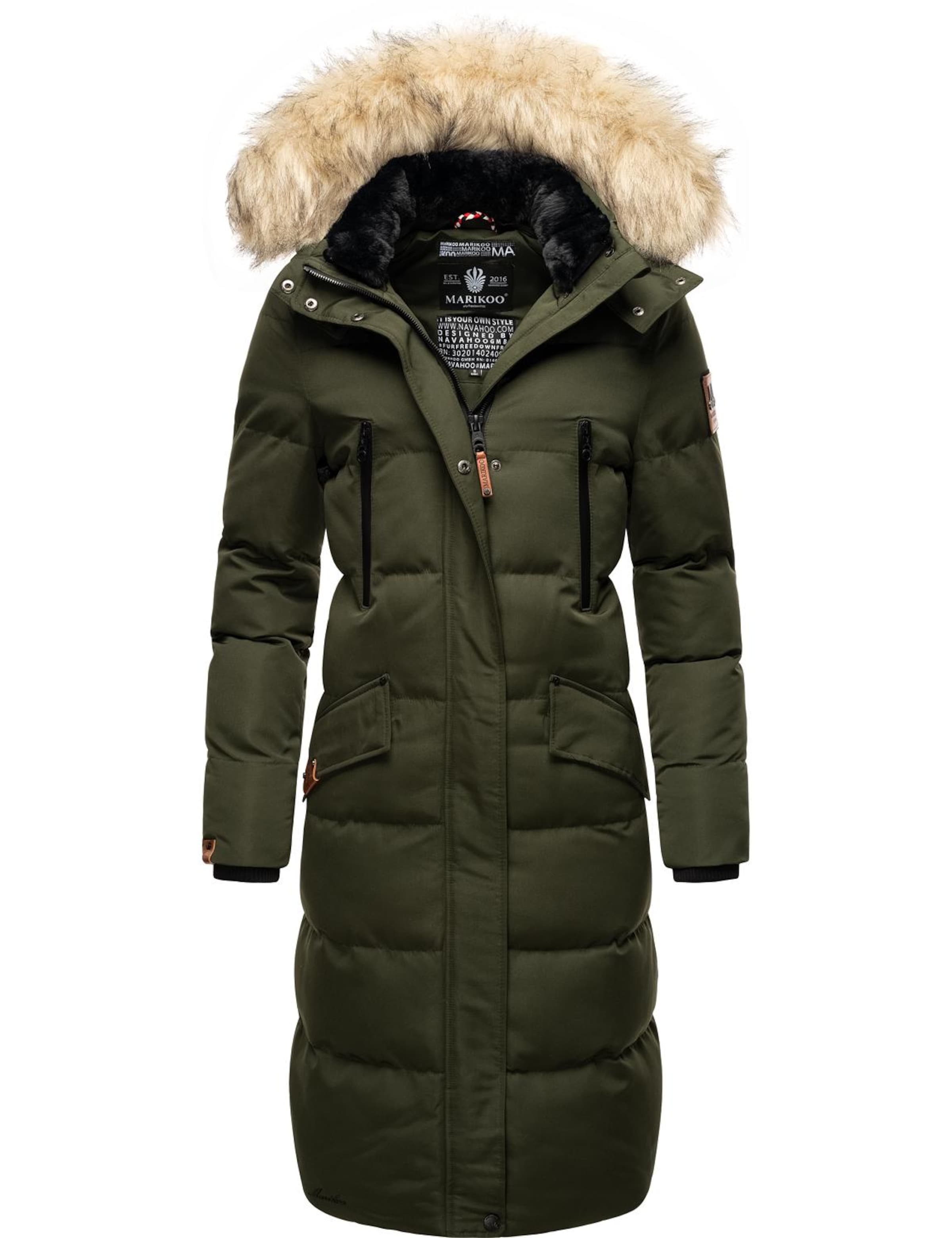 žalia MARIKOO Žieminis paltas 'Schneesternchen': priekis