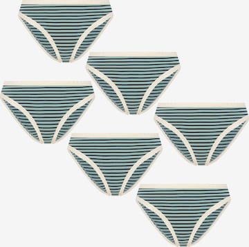 Albero Natur Panty 'Bio-Baumwoll-Slip mit Spitze – 6er Pack' in Blue: front