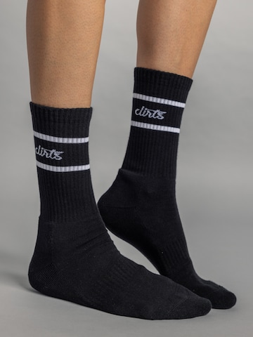 Dirts Socken 'Classic Striped Socks'‌‌‌‌‌‌ in Schwarz: Vorderseite