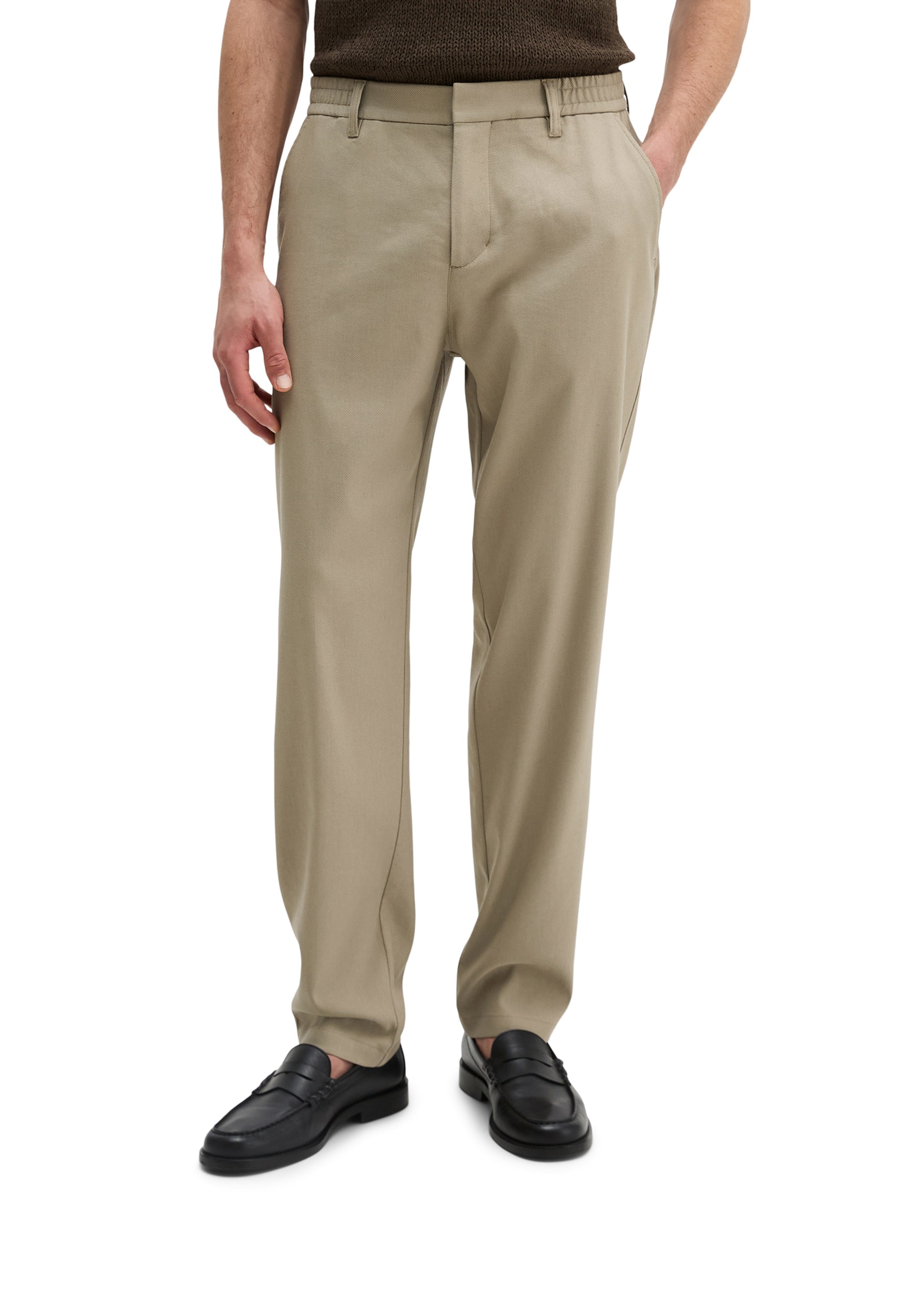 Marc O'Polo Loose fit Trousers 'Belsbo' in Beige: front