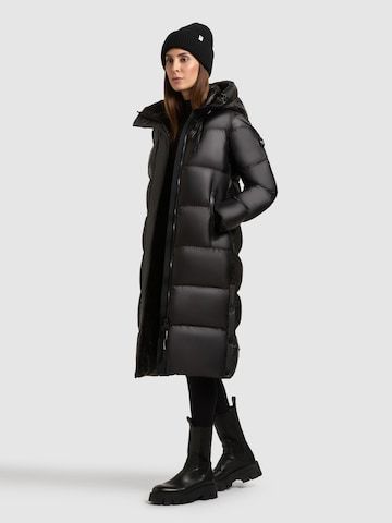 khujo Wintermantel 'Coulin Shiny' in Zwart